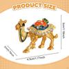 Camel Figurine Enameled Jewelry Box Case Multipurpose Alloy Art Decor Trinket Treasure