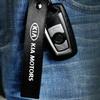 POZP2 New Fashion Metal Nylon Car Keychain Key Lanyard Car Decoration Accessories for Kia Rio Soul Seltos Forte K5 K3 Niro Sorento Sti
