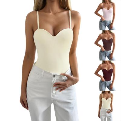 Top Regata Casual Feminino Sem Alças Sexy Sem Mangas