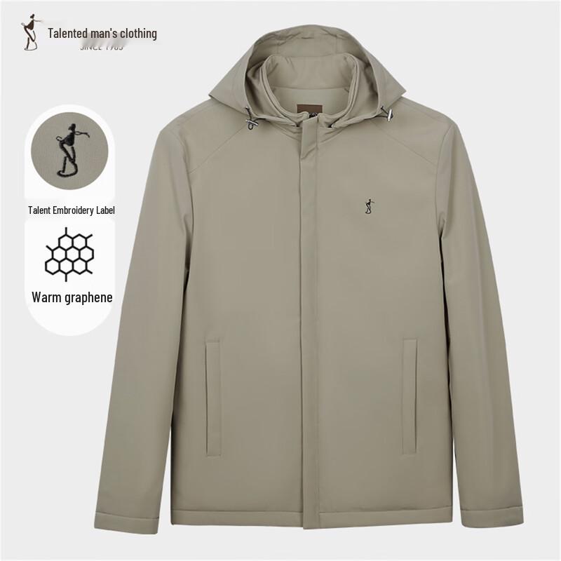 Caizi Men's Detachable Hood Sporty Casual Jacket
