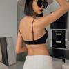 Women's Supersoft Triangle Longline Bralette Bra Push-up Side-bust-control Bra with Steel-free Seamless Bra