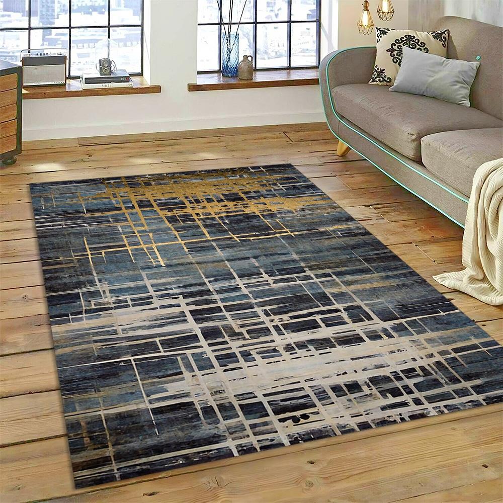 2025 New Style Bohemian Abstract Fashion Modern Art Carpet Rug for Living Room Bedroom Home Sofa Decoration,Non-slip Floor Mat