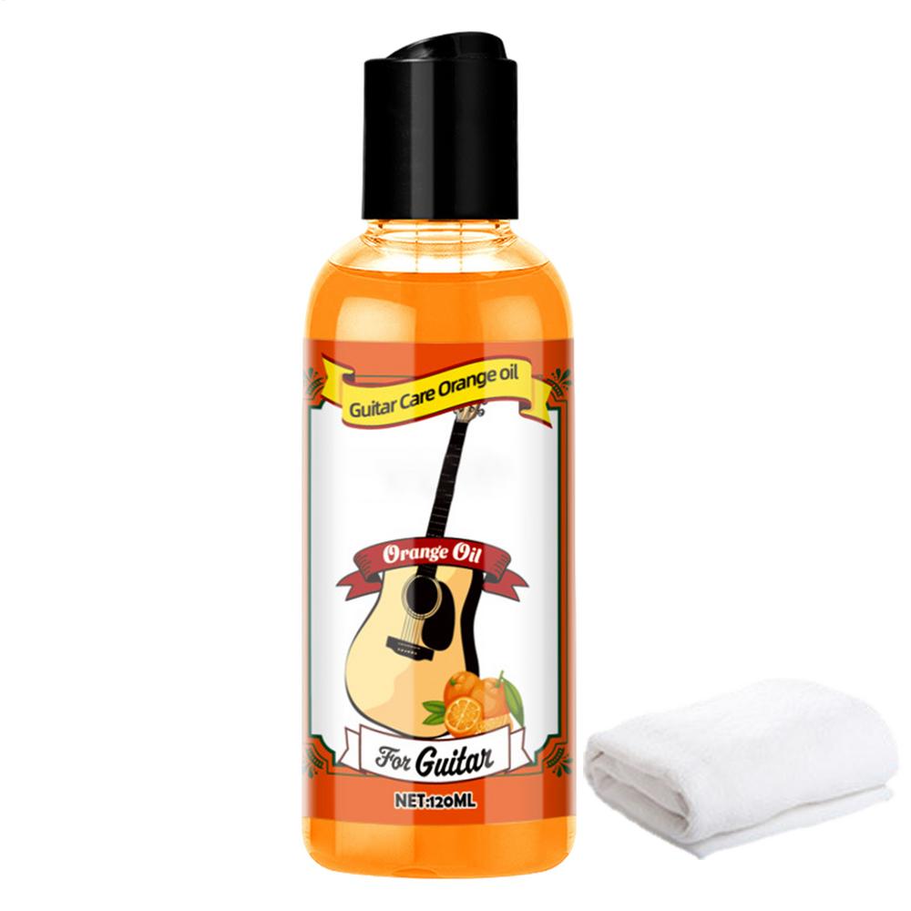 

120ml Guitar Care Oil Cleaner Guitar Fretboard Oil Polishing Cleaning Kit Portable Guitar Care Oil With Cleaning Cloth