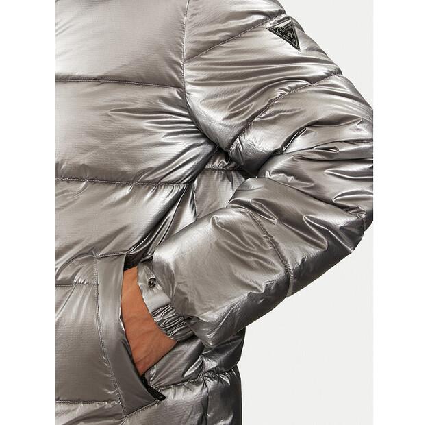 Winter Jacket Guess M4BL46 WGJT0 Silver Regular Fit