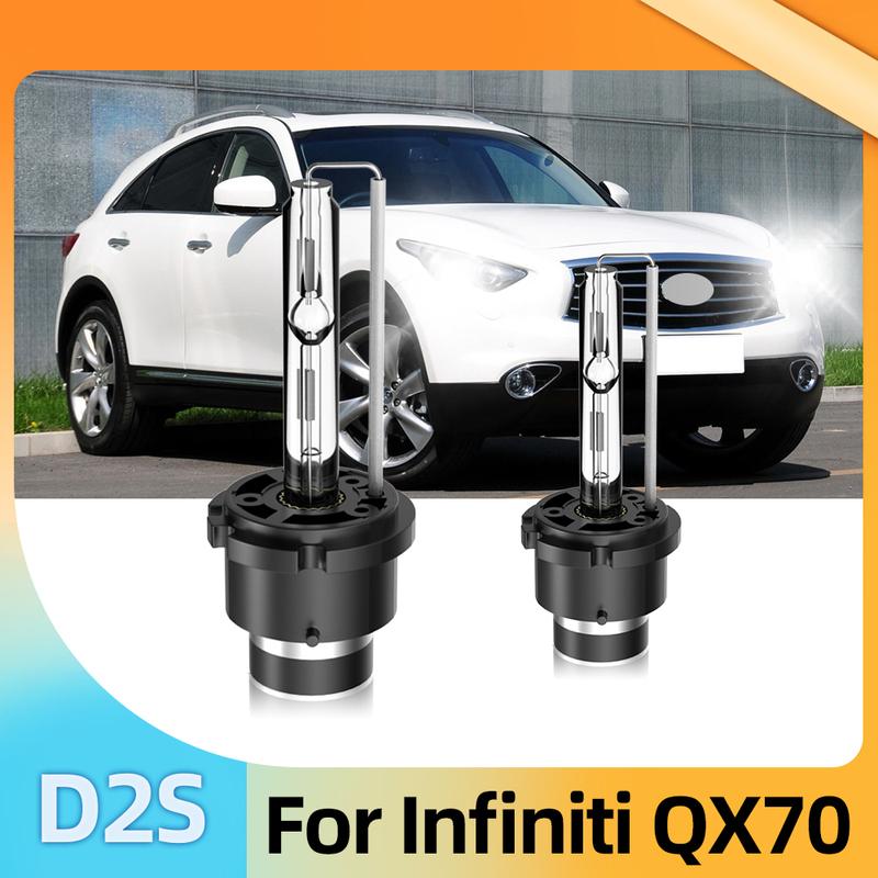 LSlight 2X D2S 6000K Car Xenon HID Bulbs White Lamps 12V 35W Headlight Wanted For Infiniti QX70 Headlamp Light Fitment