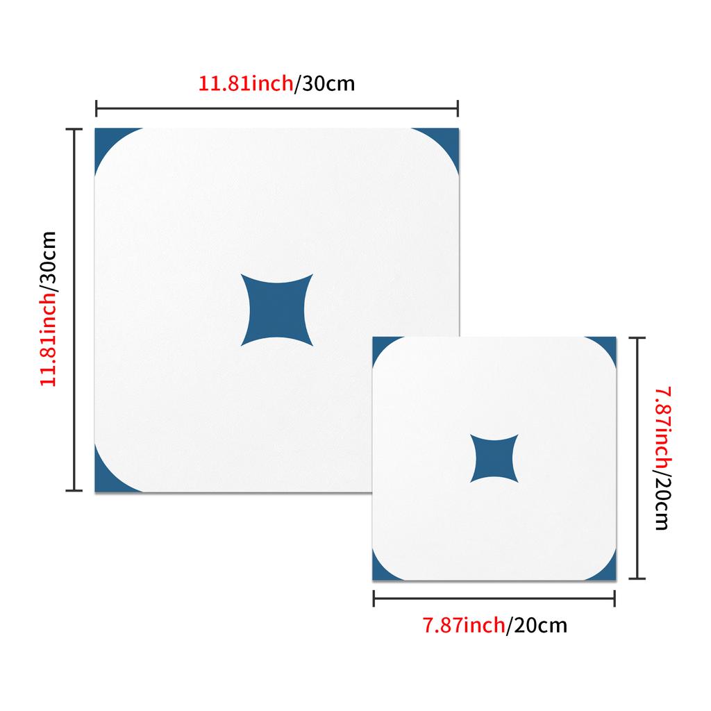 25Style 10Pcs Mandala Tile Stickers, Thick Matte Finish Waterproof Self-Adhesive Floor Wall Decor for Kitchen Home
