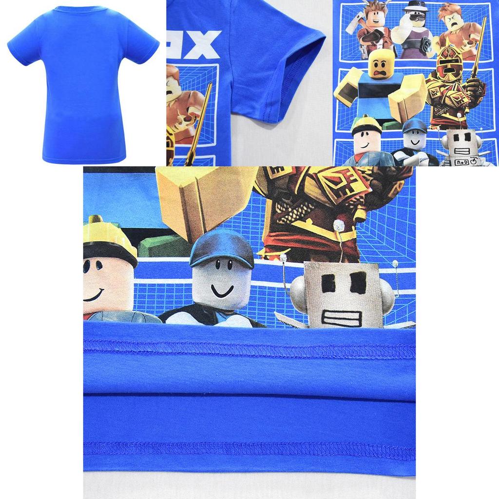 Żywy T-shirt z postaciami z gry Roblox dla dzieci z wygodnej bawełny