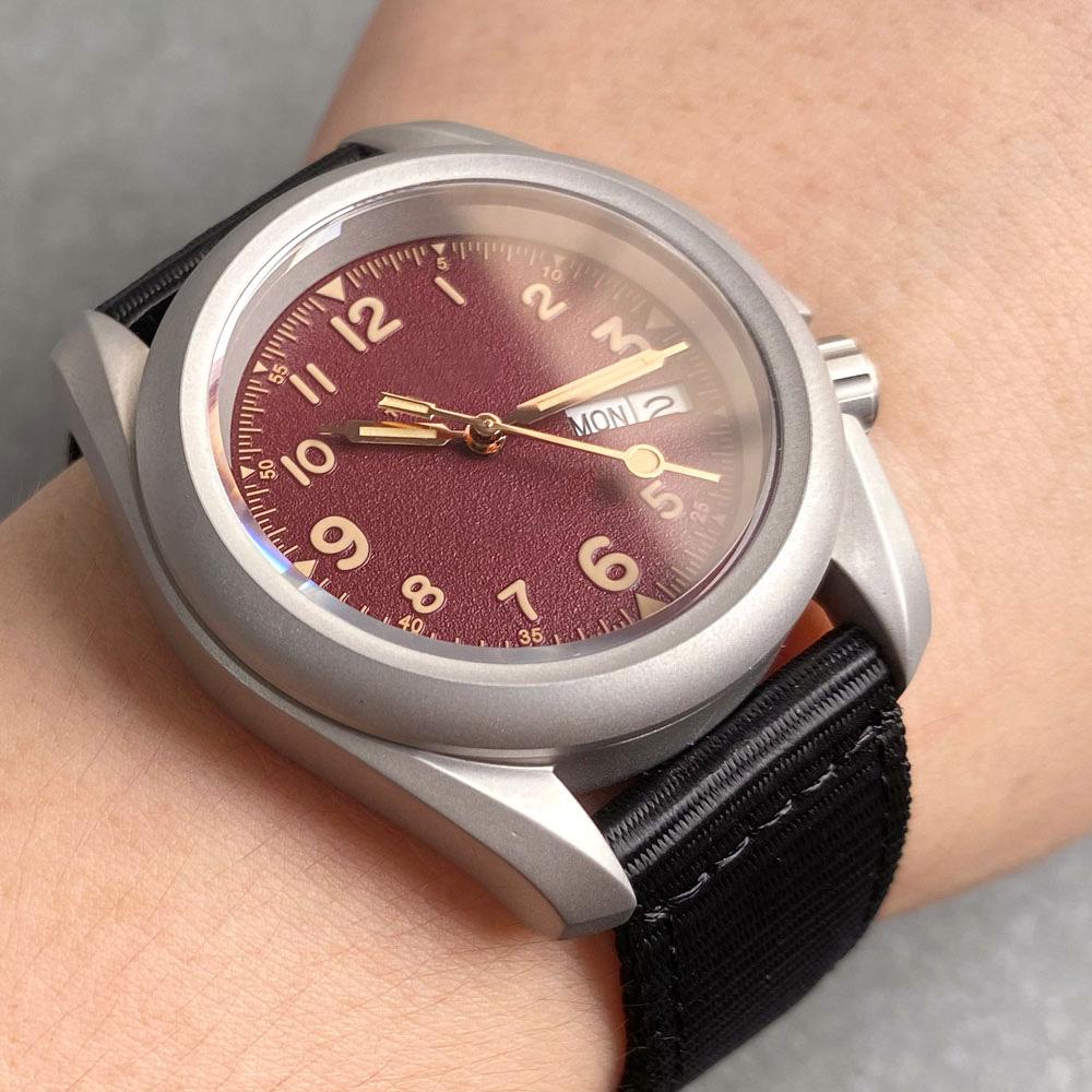 Tandorio Vintage Military Men's Field Watches Frosted Case 200m Waterproof Sapphire Glass NH36 Automatic Mechanical Man Watch