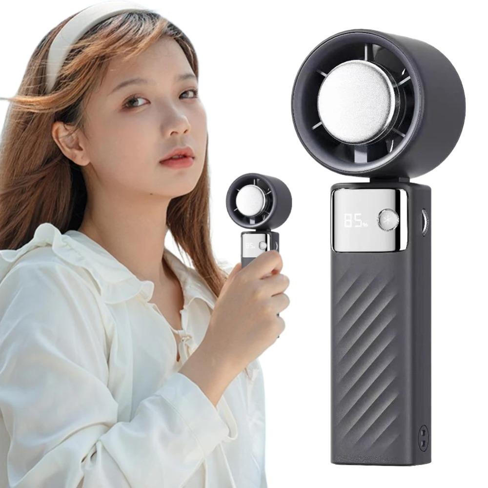 199 Wind Speeds Handheld Fan USB  Rechargeable Small Table Fan Mini Folding Fan  Cooling Fan