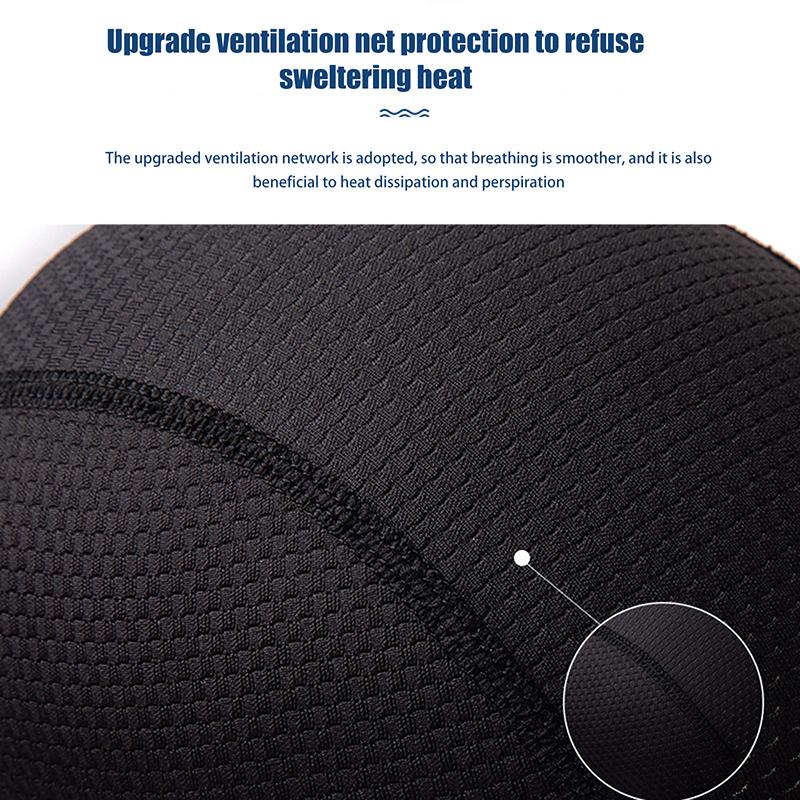Unisex Cycling Cap Quick Dry Breathable Mesh Moisture Wicking Under Helmet Beanie Inner Lined Dome Summer Simple Sport Cap