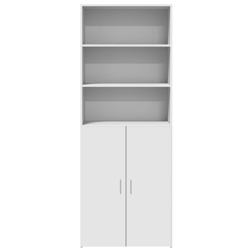 Vidaxl Tall Cabinet, White, 70X42.5X185 Cm, Wood-Based Material