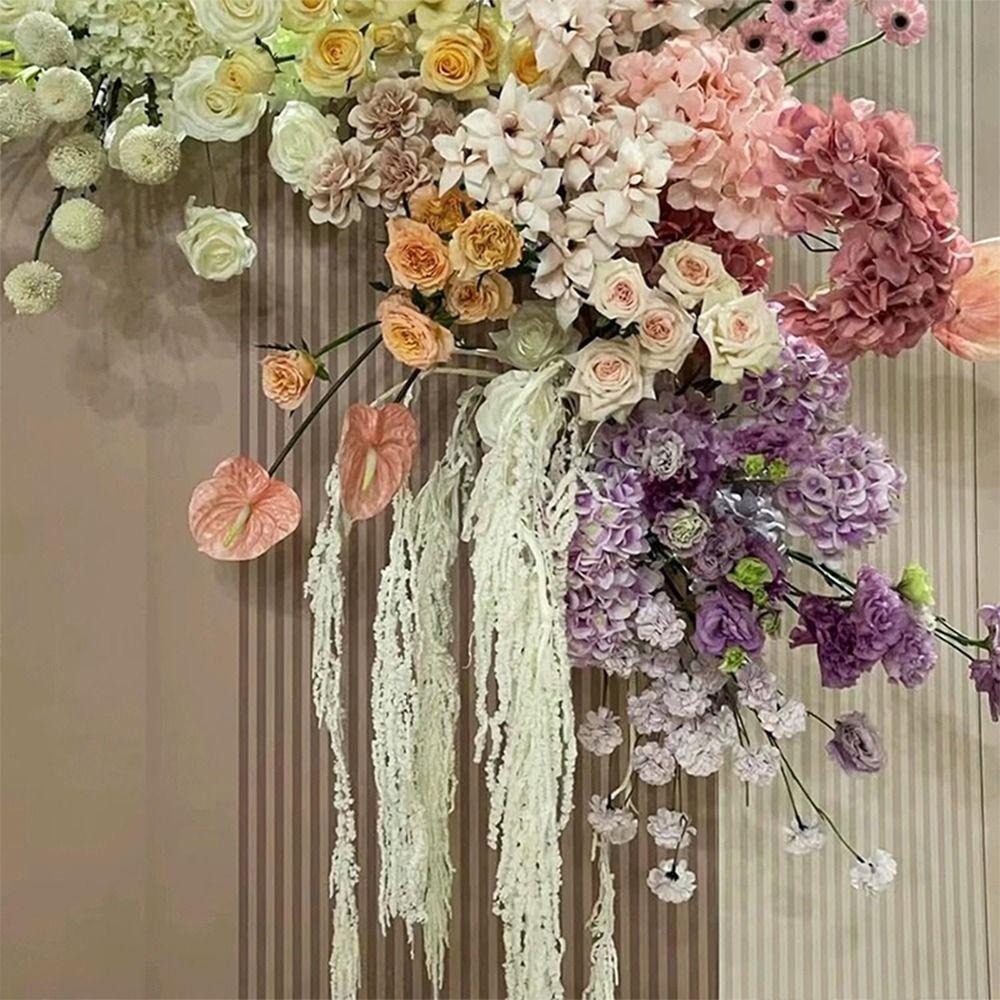 6 Heads Amaranthus Artificial Hanging Plant Long Tailed Amaranth Multicolor Simulated Amaranthus Caudatus Accessories Ornament