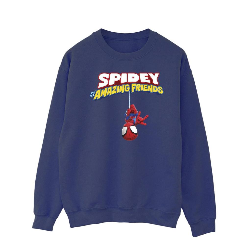 Marvel Mens Spider-Man Hanging Upside Down Sweatshirt
