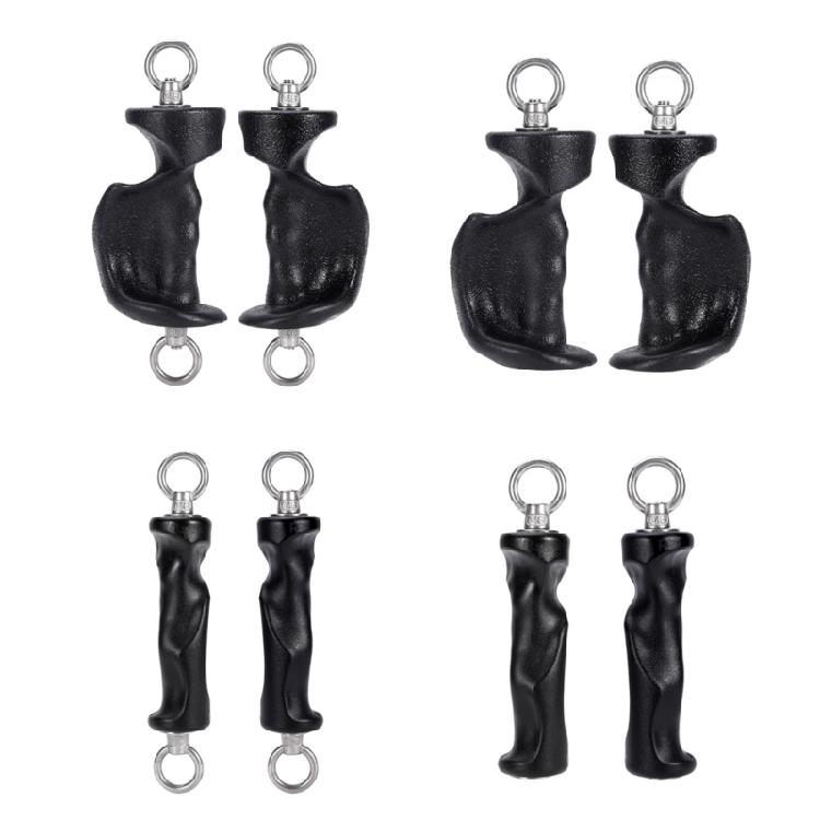 Exercise Grip Handles With Metal Rings For Pull Down Machines And Cable Workouts With Ergonomic Shape And Strong Build