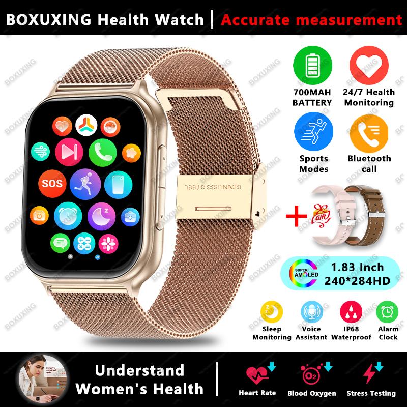 New Smart Watch Men 1.83'' AMOLED Screen 700MAH Outdoor Sports IP68 Waterproof Heart Rate GPS Grack Bluetooth Call Smartwatches
