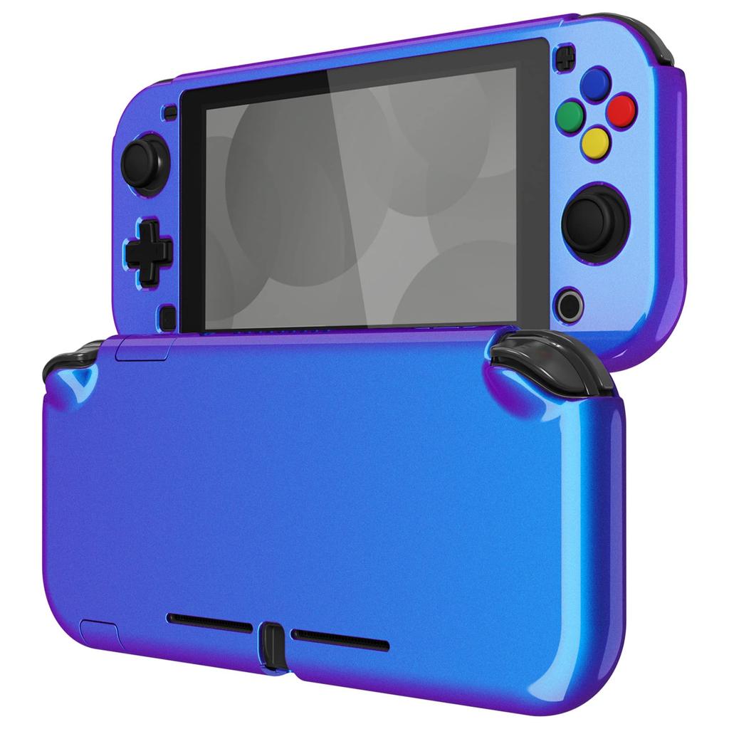 Custom Cover for eXtremeRate PlayVital Switch Protective Cover for Switch Lite with Screen Protection Film Blue Chameleon Lite, (hard) - 1 [Purple