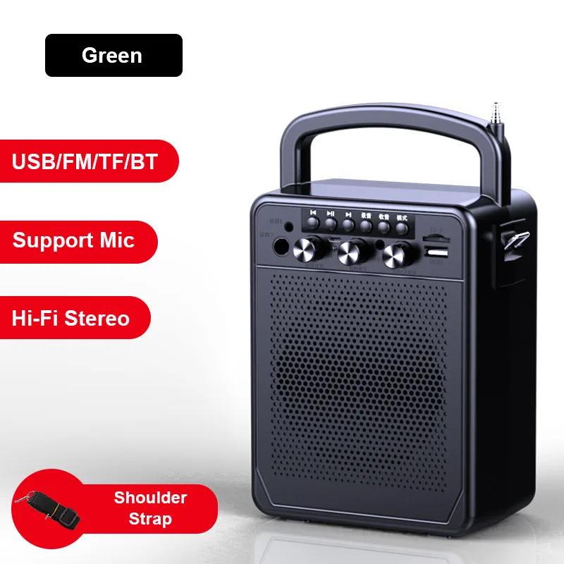Portable Bluetooth Speaker Karaoke FM Radio Bass Boombox Waterproof Outdoor USB Speakers Support AUX Music Subwoofer Loudspeaker