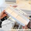 2PCS Expandable Storage Drawer Organizers Sliding Bin Plastic Desk Drawer Trays with Removable Dividers Adjustable Makeup Storage Bins for Bedroom,