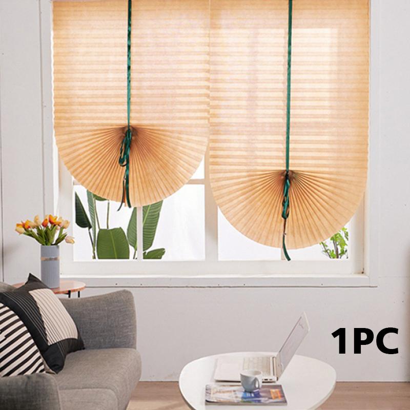 

1 шт. Полупрозрачная спальня с зелеными лентами Съемные светофильтрующие оконные покрытия Разные размеры 90x180cm коричневый