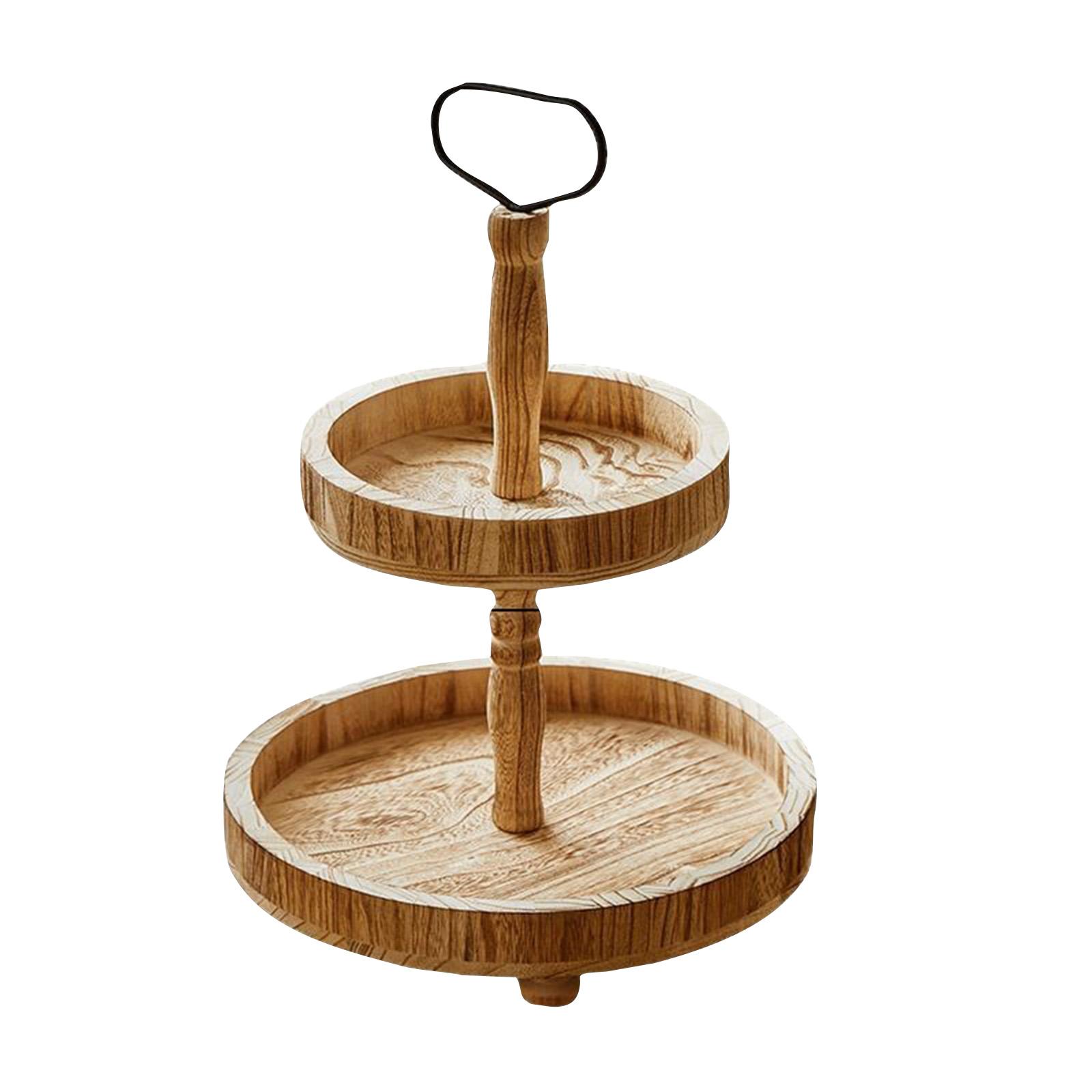 

Декоративные подносы - Двухъярусная подставка-поднос Деревенский декор Двухъярусный сервировочный поднос Сезонный и праздничный декоративный деревянный поднос One Size жёлтый