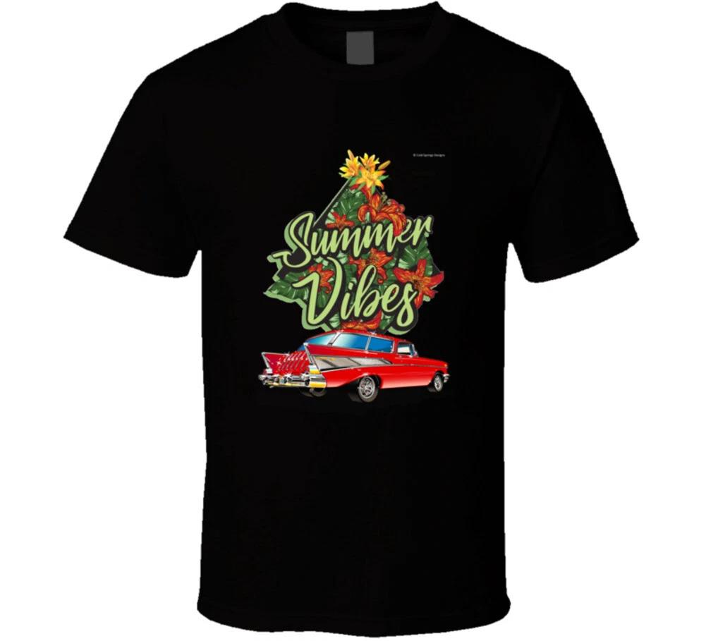 Summer Vibes 57 Nomad Chevy Wagon Beach Classic Hot Rod Gift T Shirt S