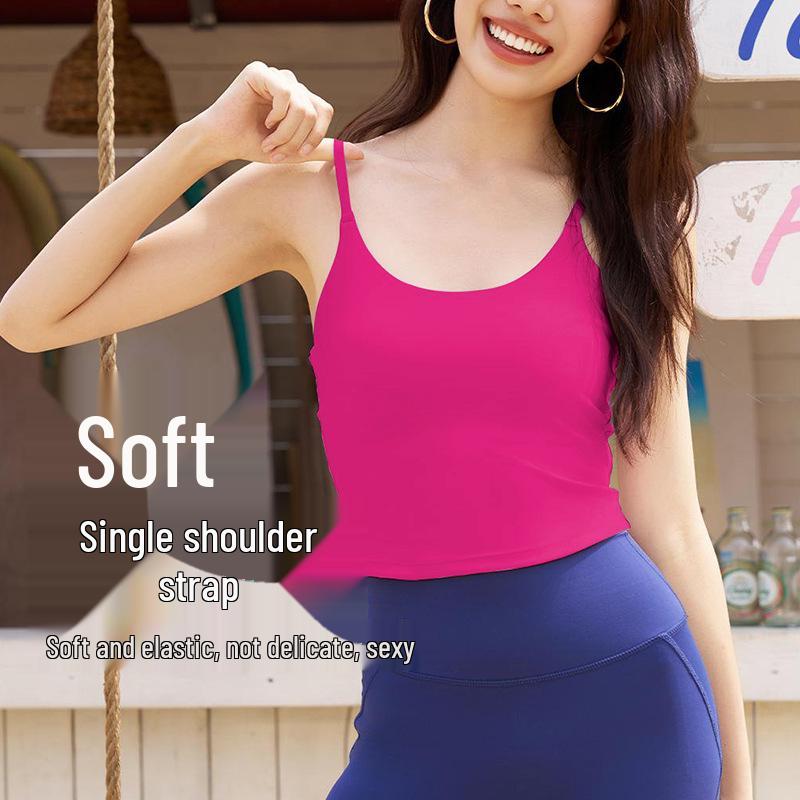 

Новый спортивный бюстгальтер без косточек с фиксированными чашками и перекрещенными бретелями S