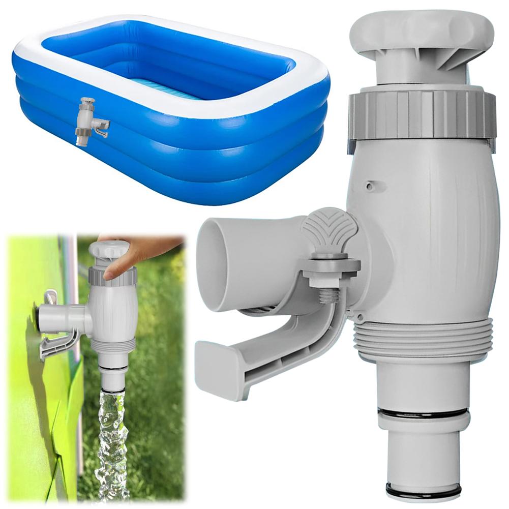 Plunger Valve with On-Off Valve Above Ground Swimming Pool Hose Adapter Plunger Valve Pipe Holder for Pool Pump System