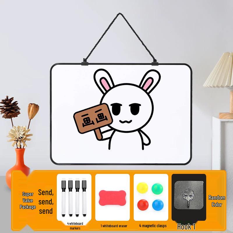 Portable Double-Sided Magnetic Whiteboard for Kids & Home