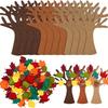 3D 96Pcs DIY Felt Tree Crafts Kit for Halloween Thanksgiving Home Wall Decor Gift Decoration Craft Set Decor Ornaments Figurines