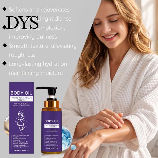Nourishing Massage Oil for Skin Body Firming Oil, Hydrating Dry Skin, 100ml Lightweight Non Greasy Moisturizer, Care Treatment Fine Lines And