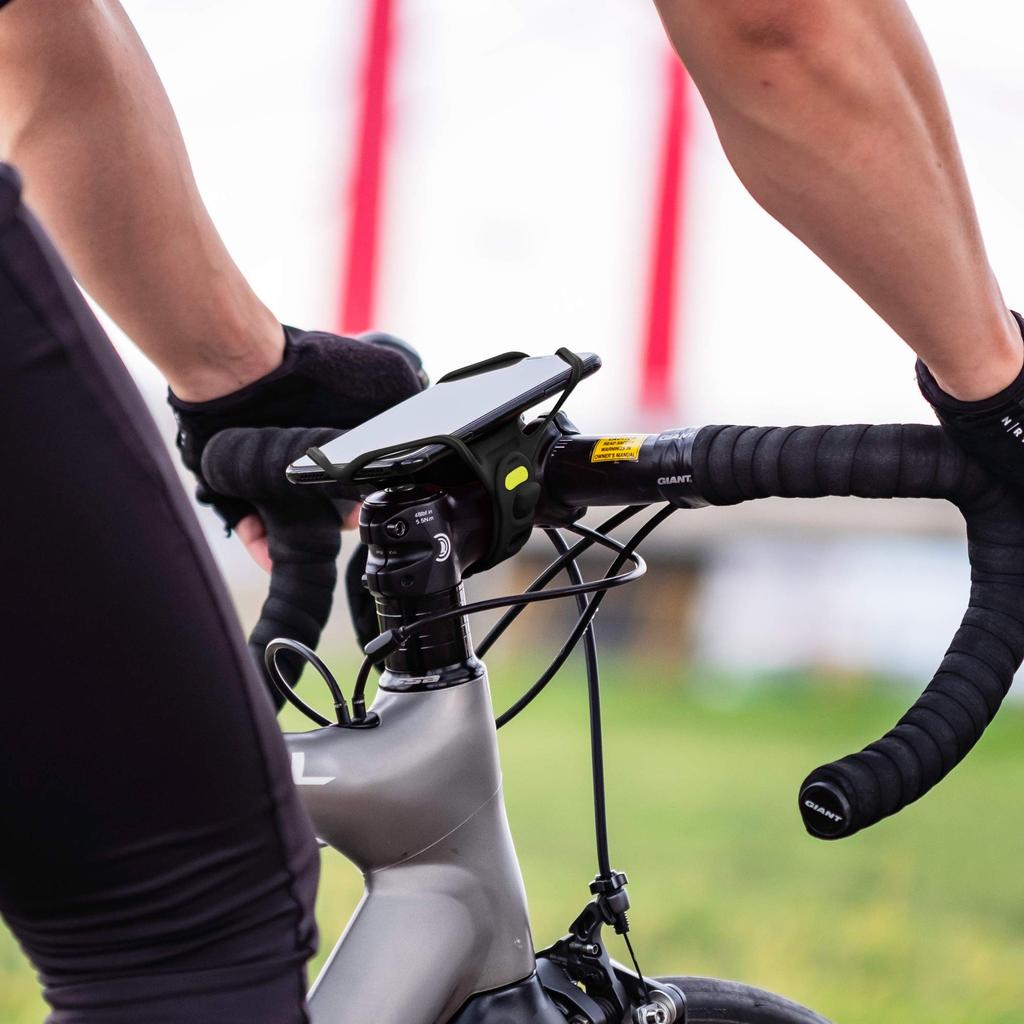 Bone Bike Tie Pro 4 Bicycle Phone Silicone Stem Easy Fits Black Mount, Mount, Anti-Slip, Anti-Vibration, Anti-Drop, Installation, iPhone, Android,