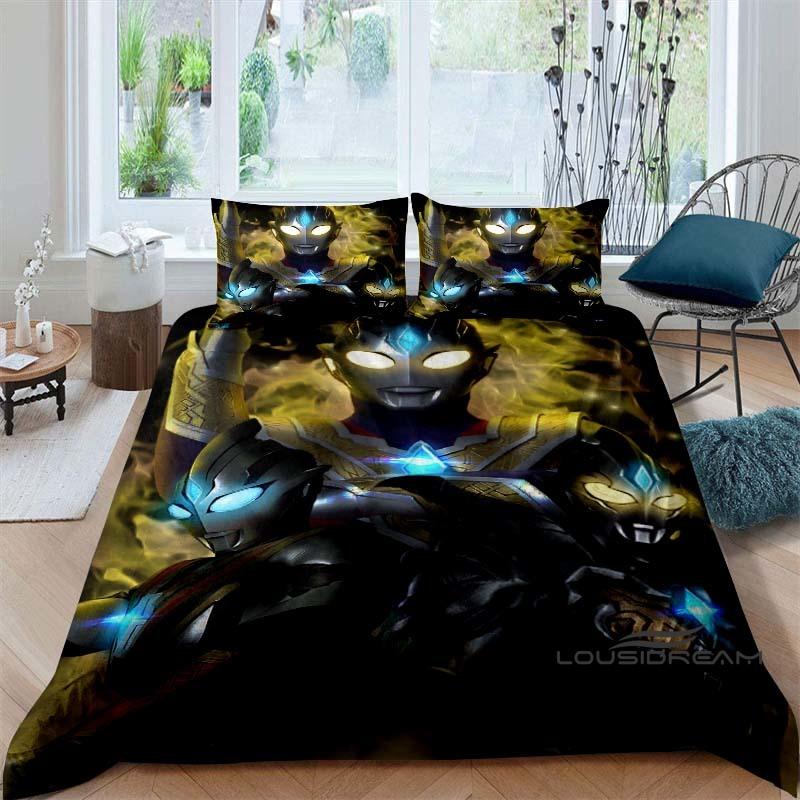 2026 New ModelUltraman Zero-Themed Bedding Set — Duvet Cover Set — Deluxe Gift for Kids (Double/Single Bed Sizes)