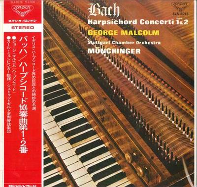 LP Record GEORGE MALCOLM Bach Harpsichord Concerto No. 1 an SLA6076 LONDON 1976 Japan Obi Classical Used