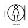 Clear Directional Restroom Sign Easy Install Bathroom Signage Toilet Plaque Washroom Marker Male Female Symbols