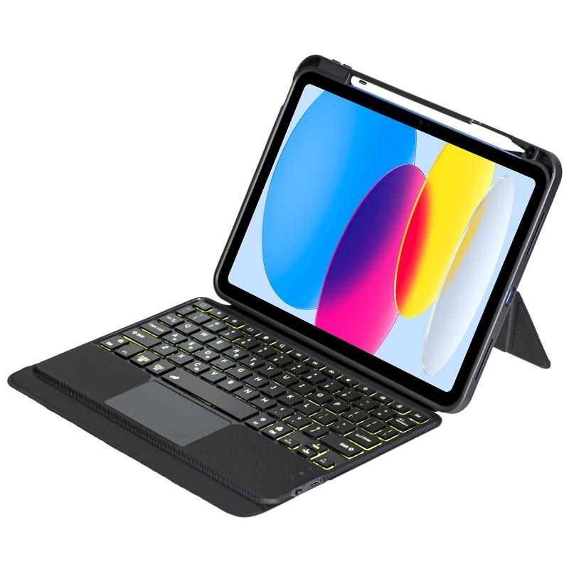 Detachable Backlit Keyboard Case With Magnetic Stand IPad 10.2 Inch 10.9 PUTPU Protective Folio Cover Rotating