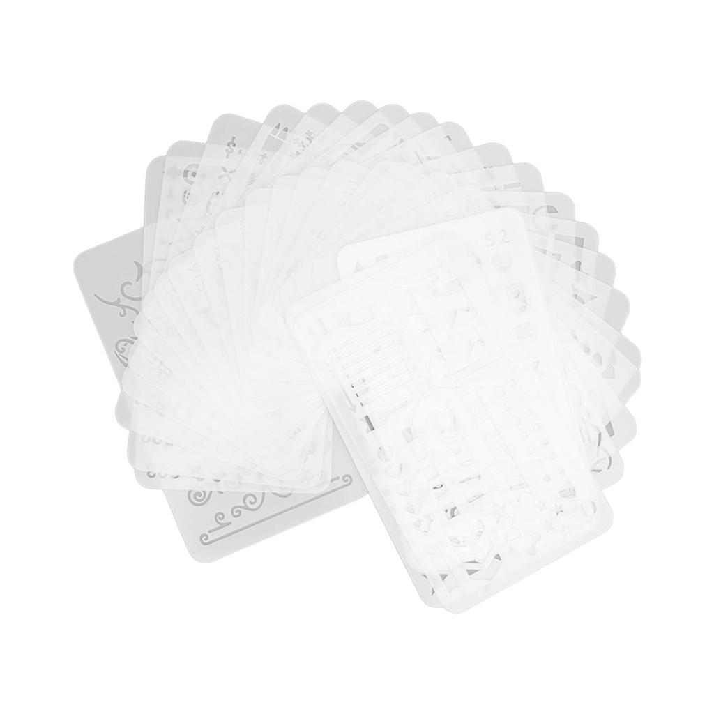 24 Stück Hohlmalvorlagen PET Kopierzeichenschablonenbretter für DIY Bastelarbeiten