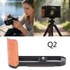 Secure Camera Grip with Wooden Handle for Q2 Improved Grip Comfort ARCA Tripod Compatibility Protective Bottom Pad
