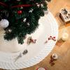 White Cloud Pattern Christmas Tree Skirt - Festive Holiday Decoration
