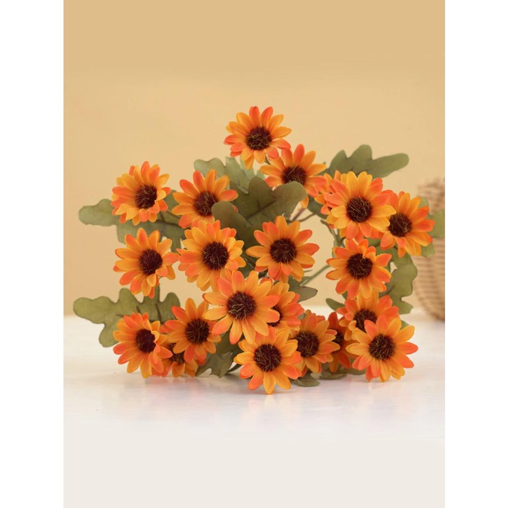 21 Heads Artificialflower Autumn Silk Daisy Bouquet Decor Vase Home Wedding Decor Household Products Holiday Party DIY Gift Box
