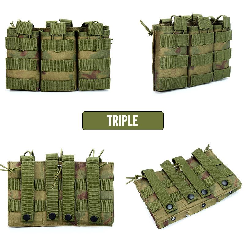 1000D Tactical Magazine Pouch Double/Triple/Quadruple Mag Pouch Airsoft Ak 7.62/5.56mm M4 Ar Rifle Hunting Accessories
