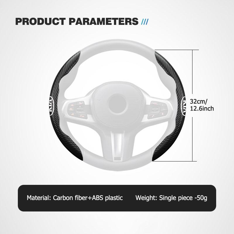 CNR2 Carbon Fiber Car Steering Wheel Cover Non-Slip Cover Protector Case Accessories For KIA Stinger Optima Cerato Soul Venga Forte