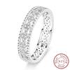 New Original 925 Sterling Silver Rings Stackable Infinite Silver Zircon Ring For Women Wedding Anniversary Birthday Jewelry Gift