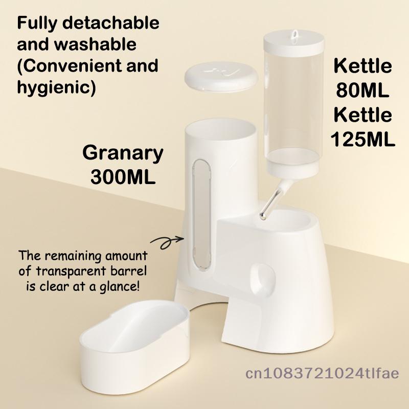 High Volume Leak-Proof Golden Bear Hamster Food Dispenser with Auto Water Fountain Pet Supplies