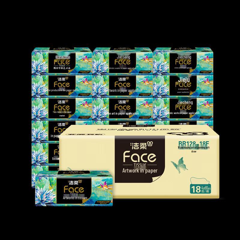 Jierou Art Oil Painting Soft Facial Tissues