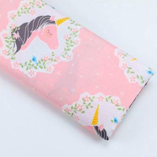50*160cm Needlework The Cloth Fabric Tissues Knitted For Sewing Cachetextile Fabric Meterflowers Unicorn Pony