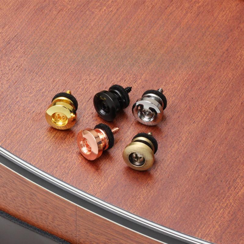 2PCS Guitar Strap Locks Gold Silver Black Guitar Bass Belt Button Buckle Guitar Accessories  Guitar Parts Ukulele Accessories