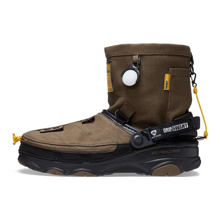 GRIP SWANY X Atmos X Crocs All-Terrain Clog Olive Unisex Sneakers Green 208017-337