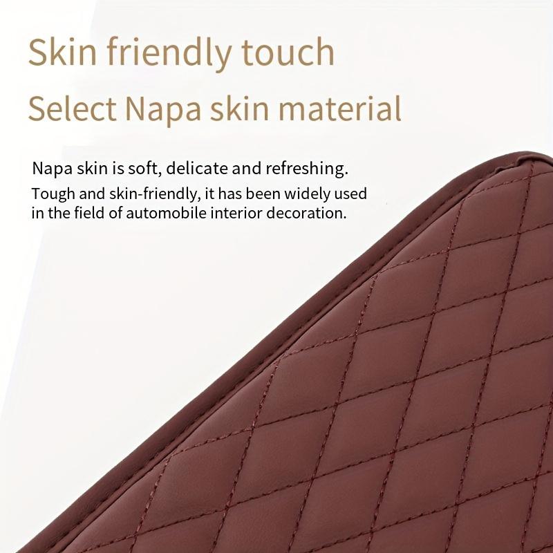 1pc Universal Car Armrest Heightening Pad with Side Storage Bag: PU Leather for Enhanced Comfort Easy Installation and Fit