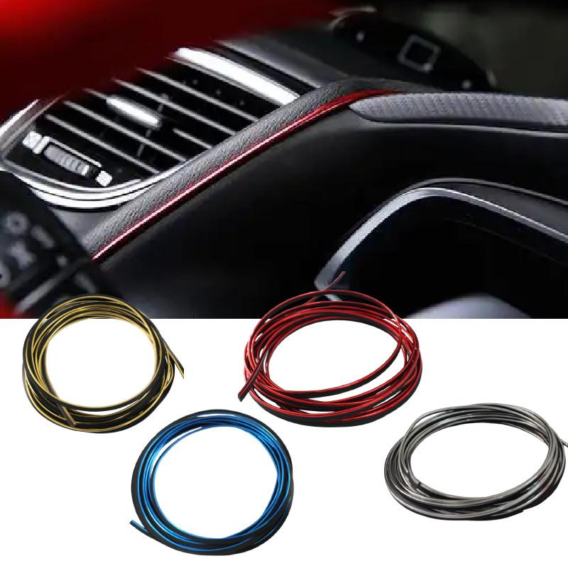 Styling Car Moulding Decorative Filler Strip Interior Exterior Set Red 5 Meters