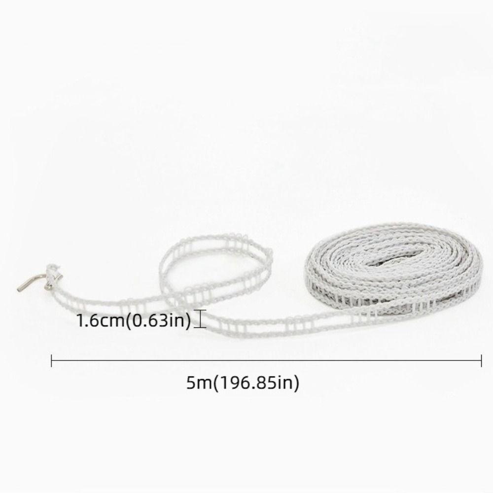 Adjustable Length Portable Clothesline With Hooks Rope Design Windproof Clothesline Camping Hanger Adjustable Clothesline Travel